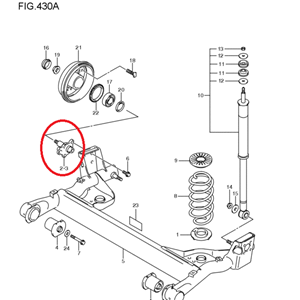 Suzuki Swift 05-10 RS413 SOL ARKA AKS TAŞIYICI