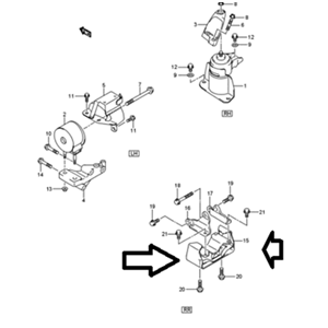 Suzuki Swift 05-10 4x4 Ön Defrasiyel Takozu Motor Kulak Arka