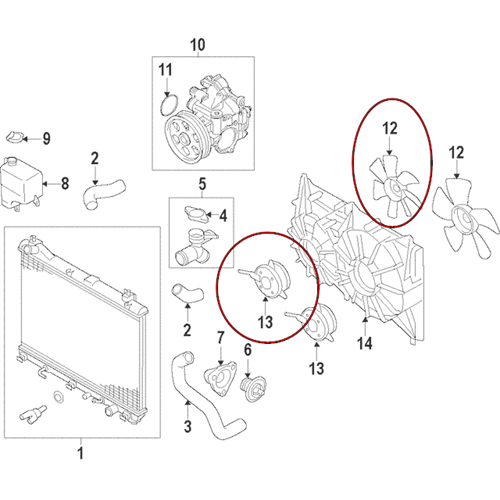 Suzuki Grand Vitara 06-12 Radyatör Fan Motor Pervaneli Küçük