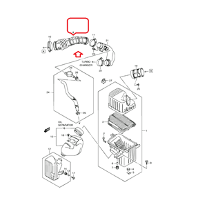 Suzuki Grand Vitara 1.9 06-12 Hava Filtresi Hortumu Borusu ckr