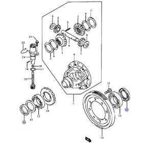 Suzuki Swift 90-02 Şanzıam Defransyel İstavroz Kutu Keçesi
