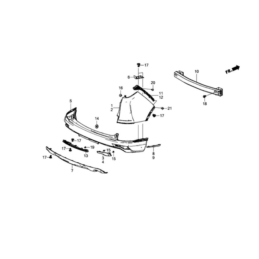 Honda Crv 2012-2014 ArkaTampon Reflektör Sağ
