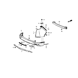 Honda Crv 2012-2014 ArkaTampon Reflektör Sağ